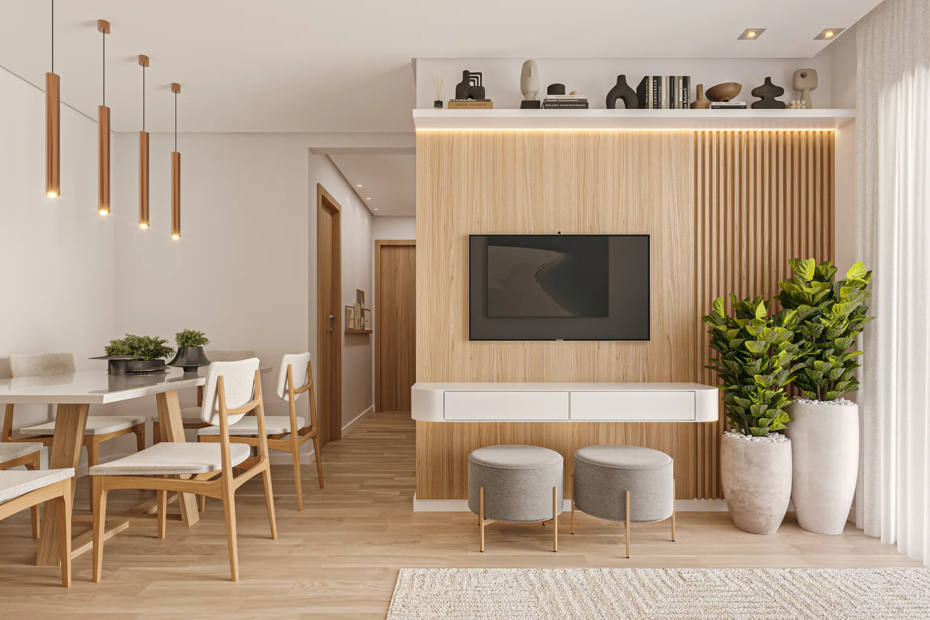 Apartamento Vila Augusta · 80 m², projeto de Laís Pinheiro Arquitetura