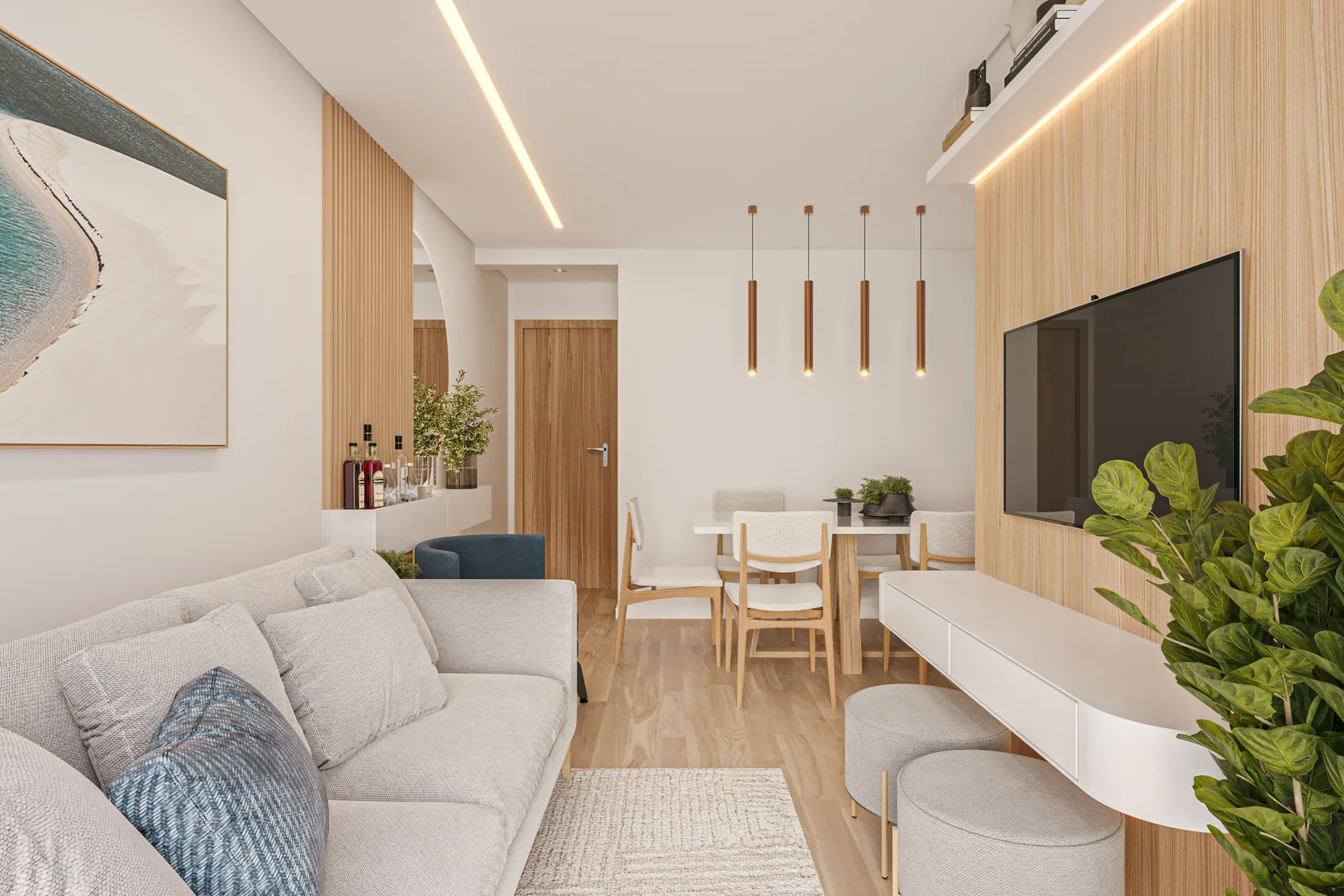 Apartamento Vila Augusta · 80 m², vista 3 do projeto